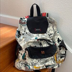 Sakroots Artistic Print Backpack with Black Accents